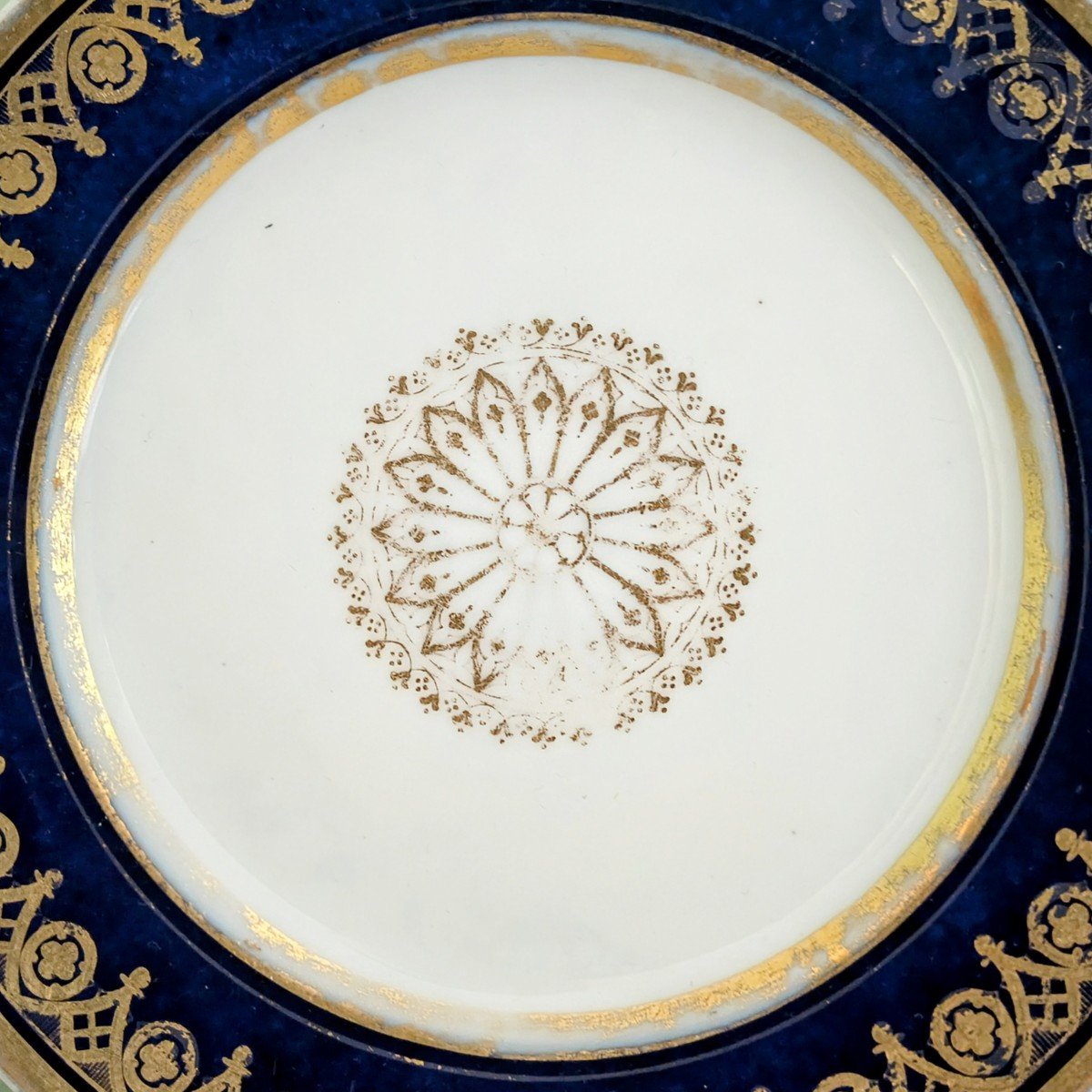 Darte Frères - Gothic Plate - Porcelaine Circa 1820-photo-4