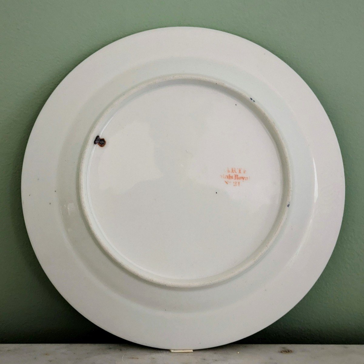 Darte Frères - Gothic Plate - Porcelaine Circa 1820-photo-2