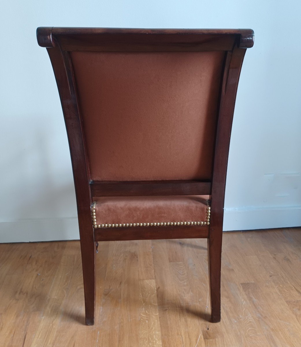 Jacob Frères (1796 - 1803), attribué à - fauteuil à l'étrusque - acajou et placage d'acajou -photo-2