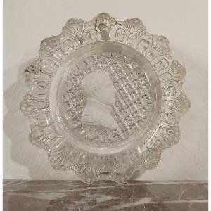 Baccarat - cristallo-cérame au profil de Napoléon en général - collection Brouwet - Empire, vers 1810