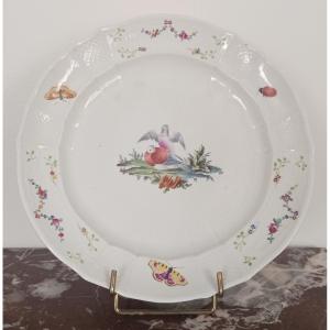 Manufacture De Fürstenberg - Ornithological Plate - Wickerwork Border - Porcelain