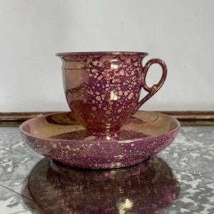 Sarreguemines, Circa 1830 - Burgos Ovoid Cup - Porphyry Earthenware