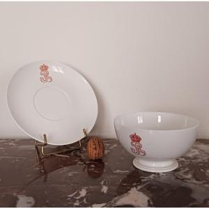 Manufacture De Sèvres, Service Des Offices - Bowl And Saucer Or Lunch - Neuilly