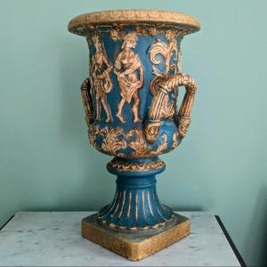 Grand vase Medicis en faïence (40cm) - à l'antique