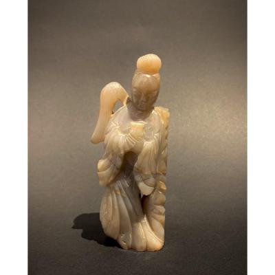 Guan Yin In Agate. China, XXth Century