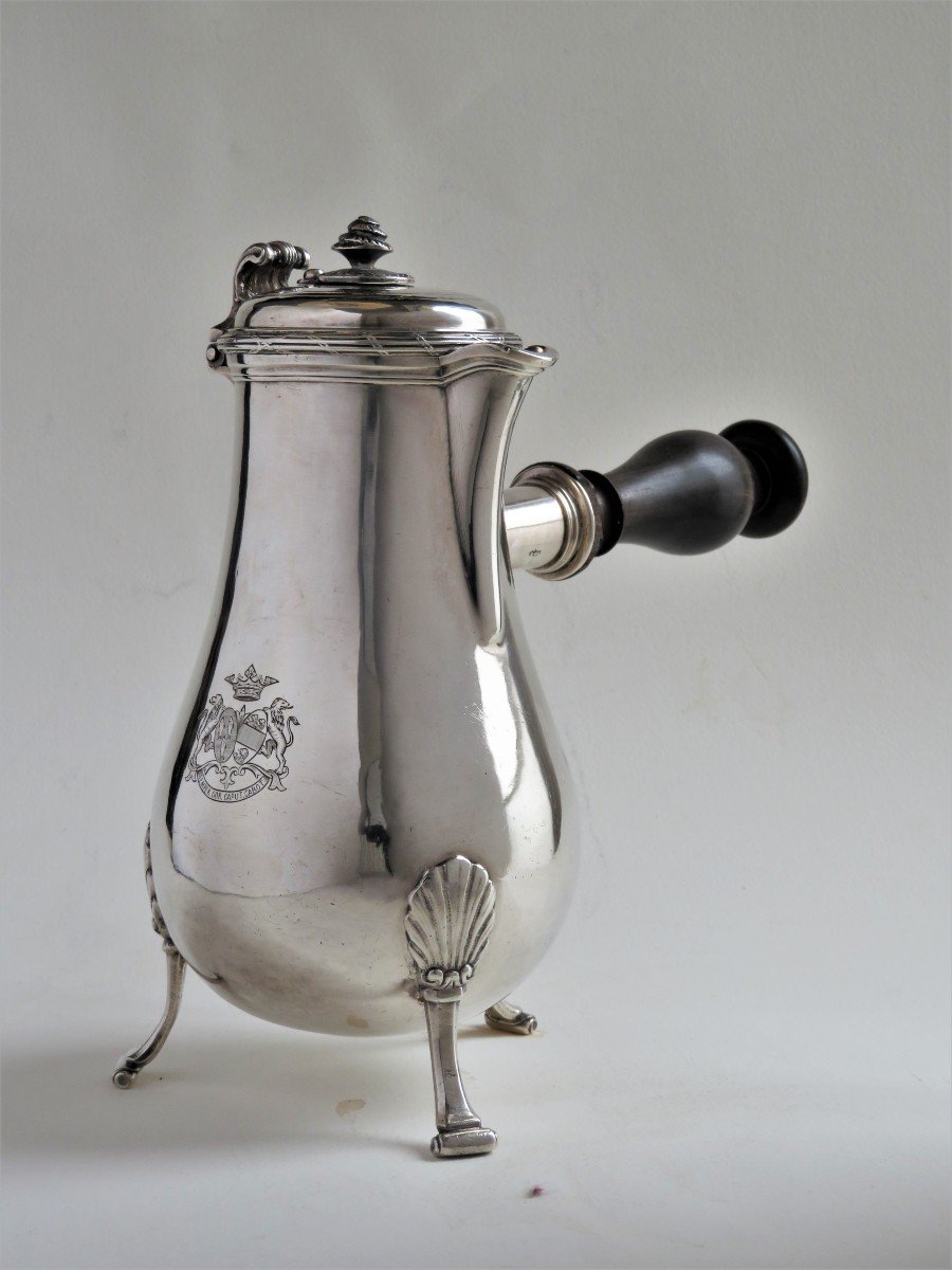 Silver Chocolate Pot By Jean Deharchies, Paris, 1736-1737