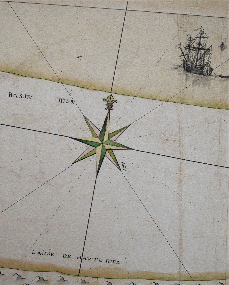 "Carte, plan de la ville citadelle et port de Dunkerque...", dessin, circa 1728 -photo-1