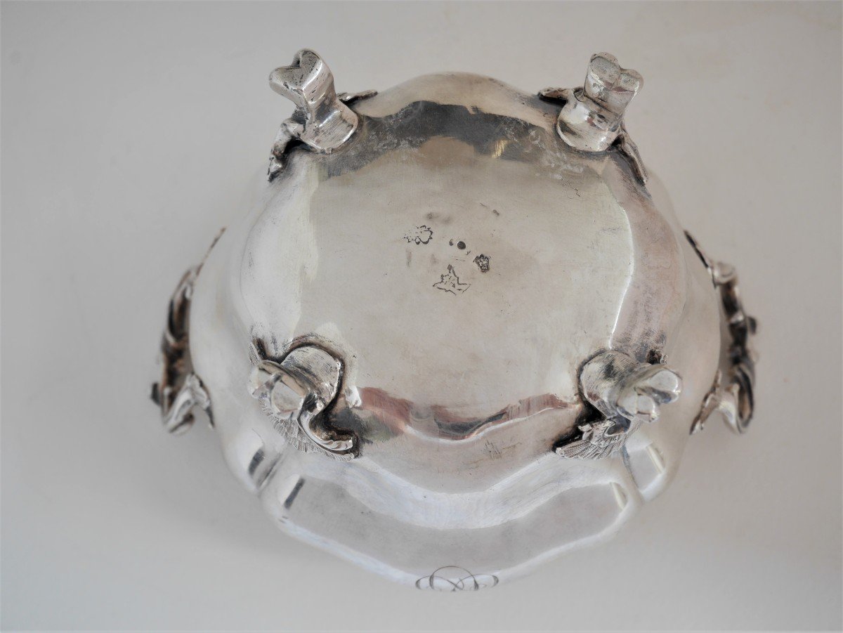 Rococo Style Silver Sugar Bowl, Paris By Etienne Delanoy, 1750-1752-photo-5