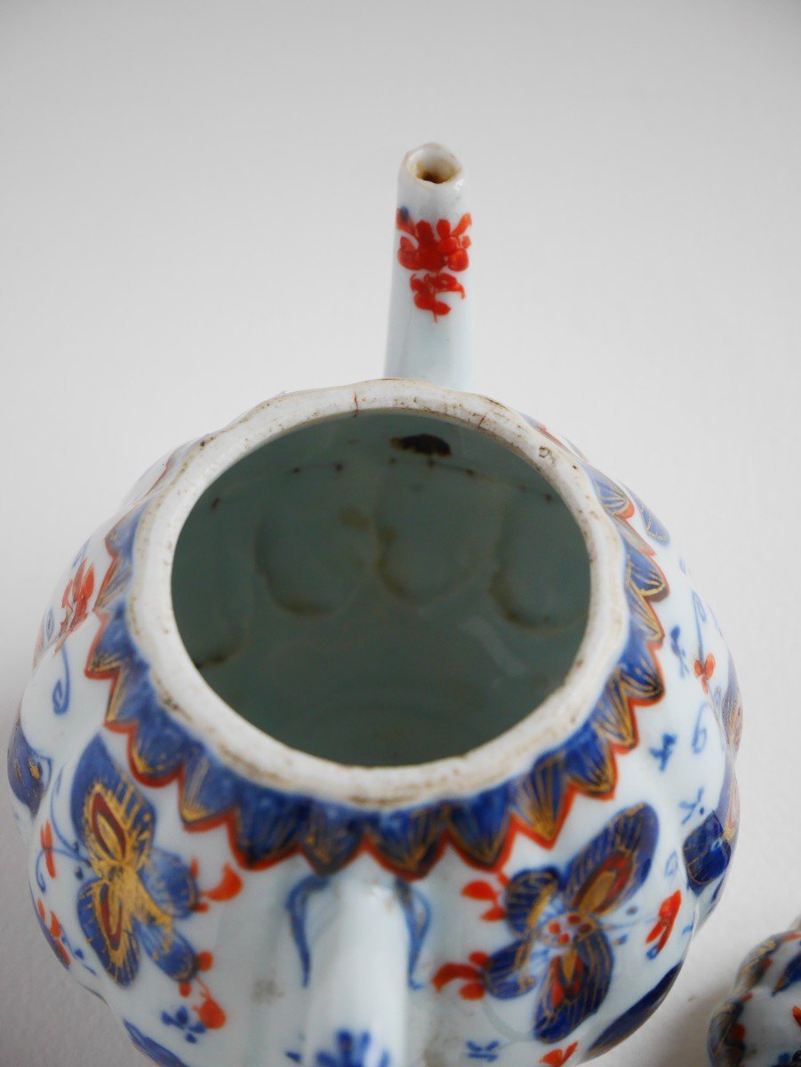 Théière En Porcelaine Imari, Monture En Argent Ciselé, Paris, époque Régence-photo-5