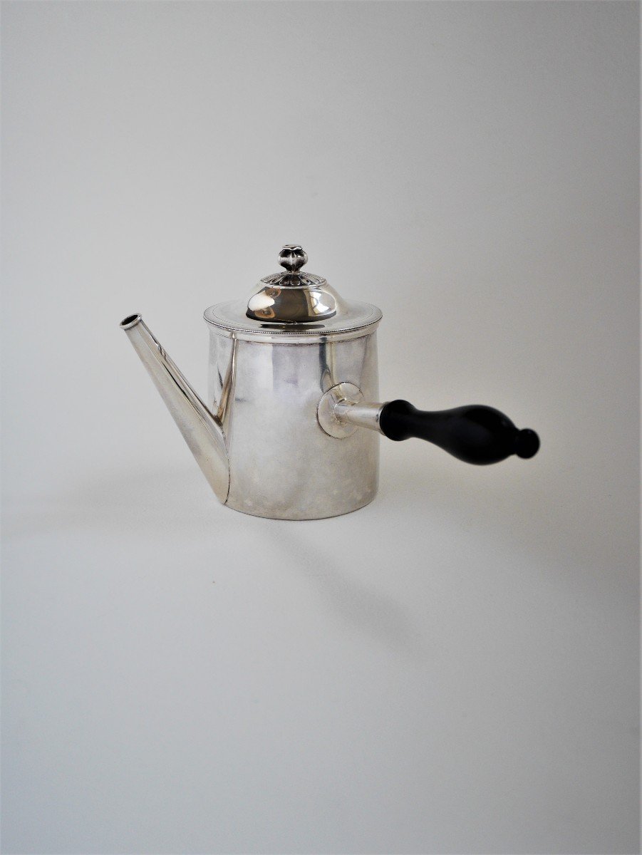 An Egoist Coffee Pot In Silver, Province (france), Restoration Period-photo-3