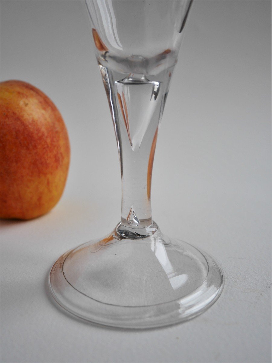 Large Cornet Drinking Glass, France, Mid 18th Century-photo-3