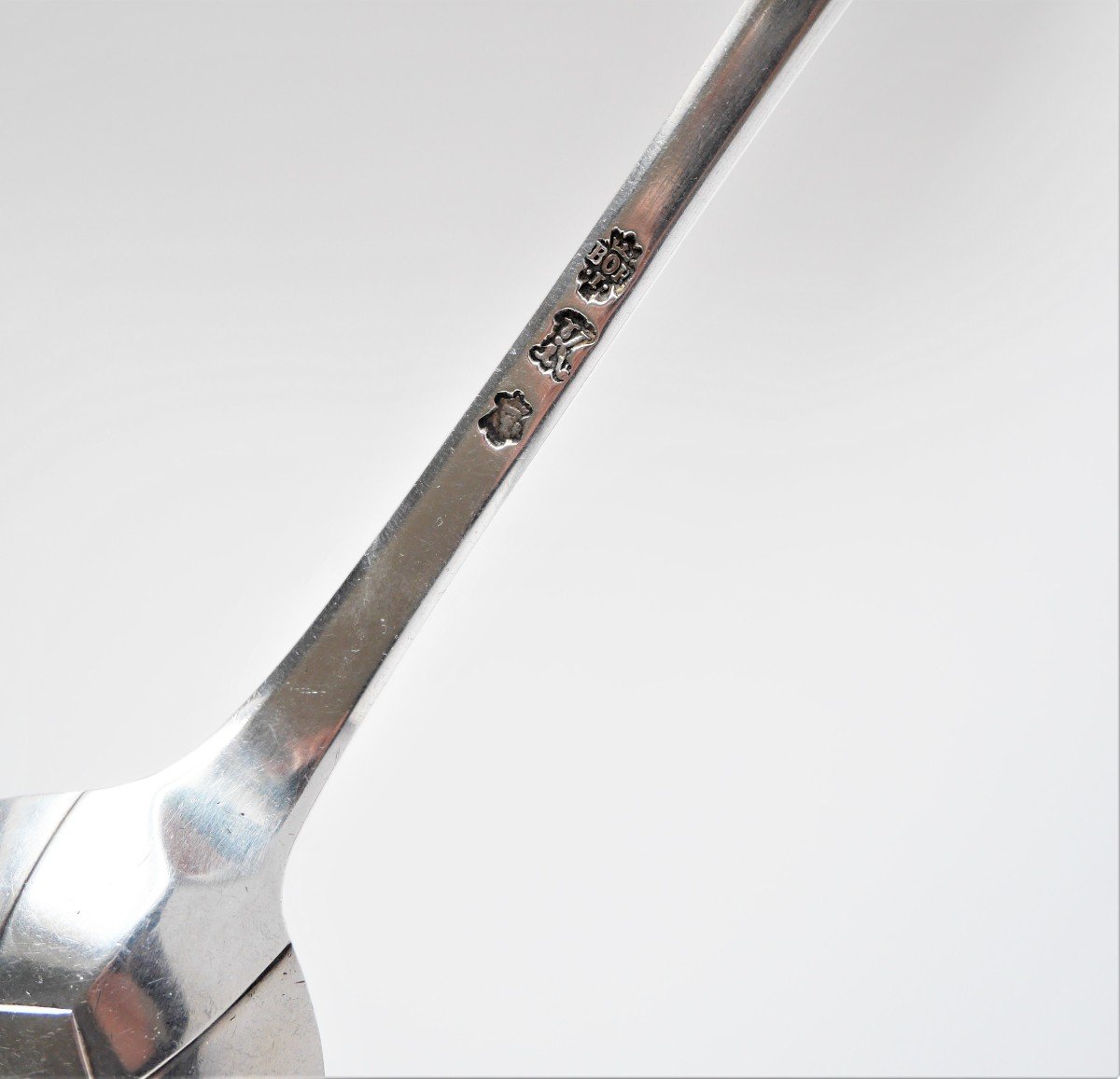 Silver Olive Spoon By Antoine Roberdeau, Bordeaux, 1738-1739-photo-4