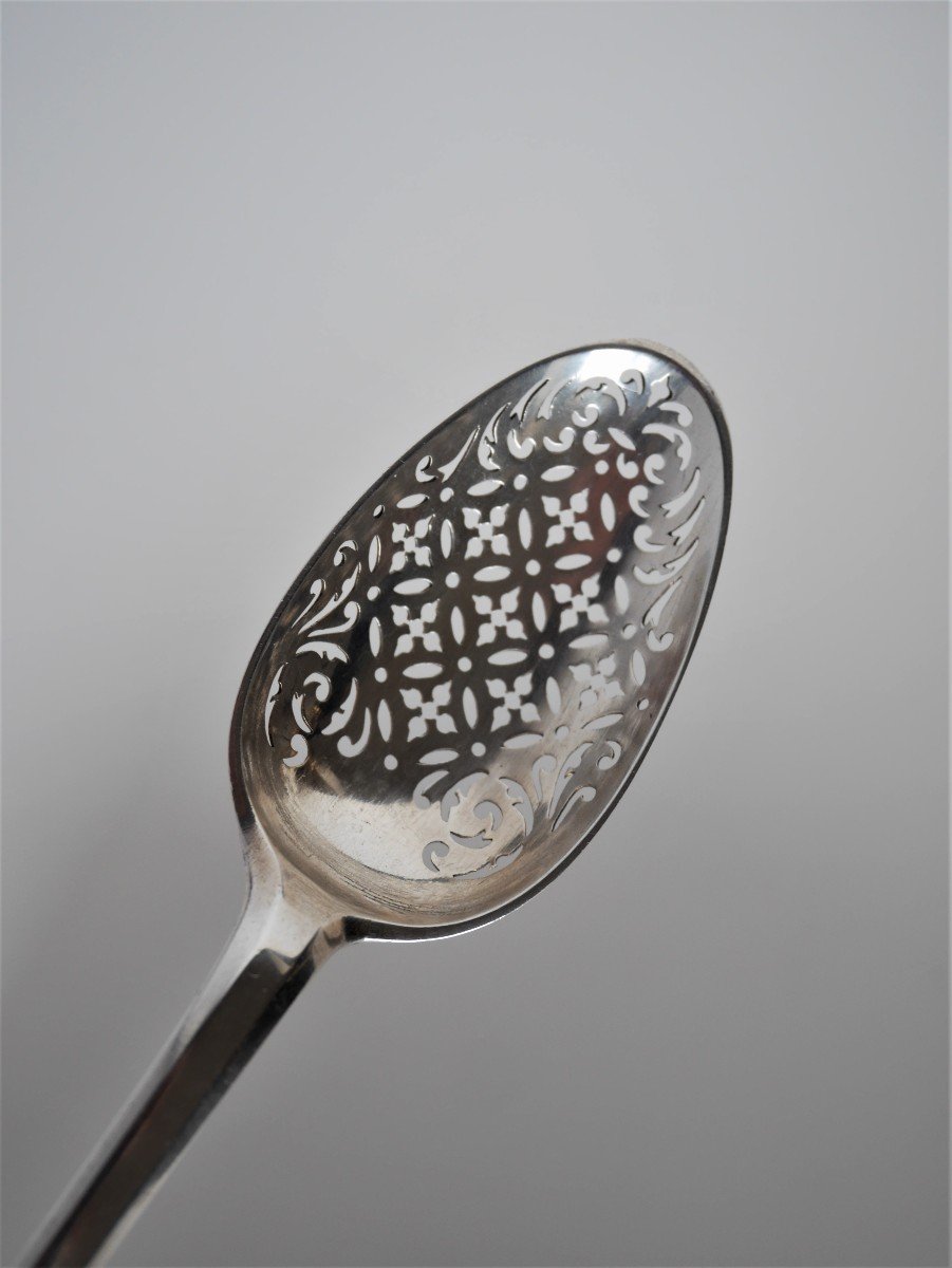 Silver Olive Spoon By Antoine Roberdeau, Bordeaux, 1738-1739