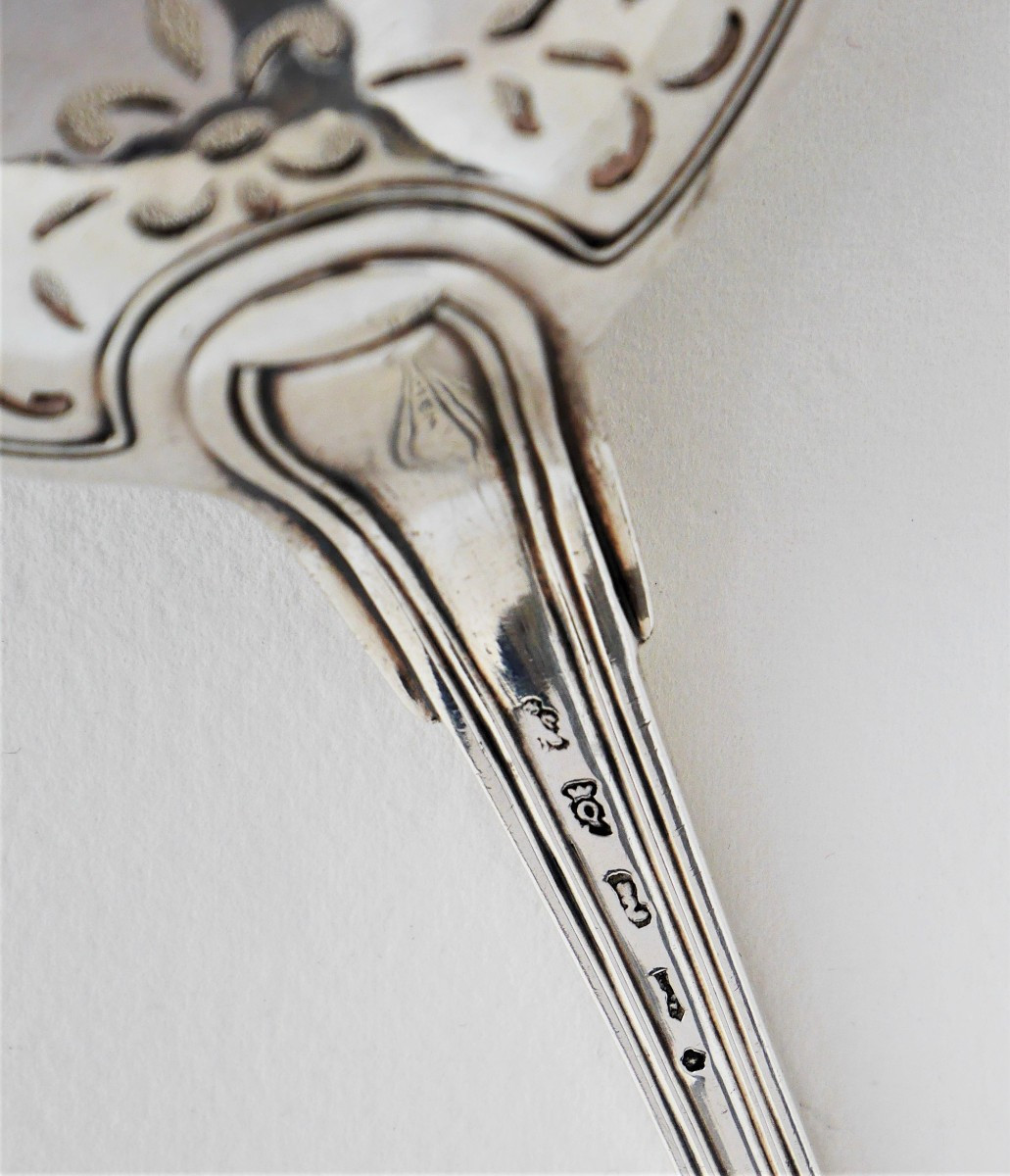 Silver  Sugar Spoon, Valenciennes (france), 1784-photo-3