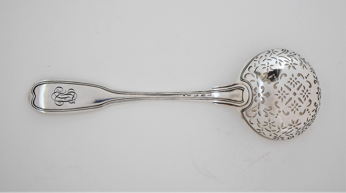 Silver  Sugar Spoon, Valenciennes (france), 1784