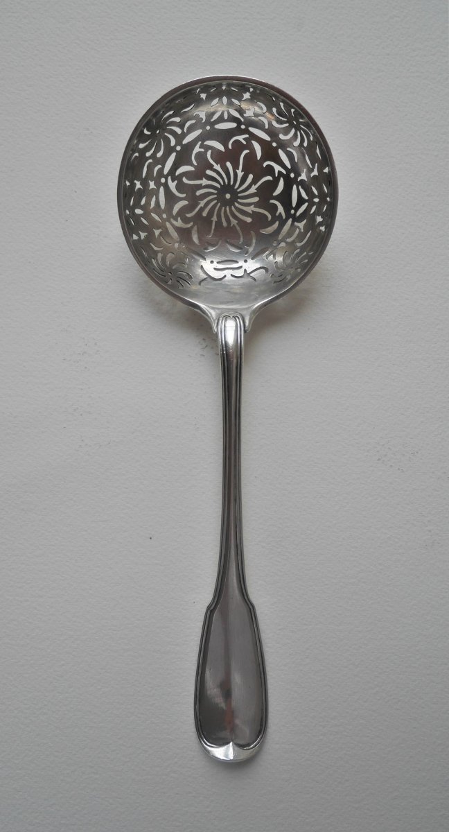 Sugar Spoon , Sterling Silver, Arles (france), 1765-photo-2