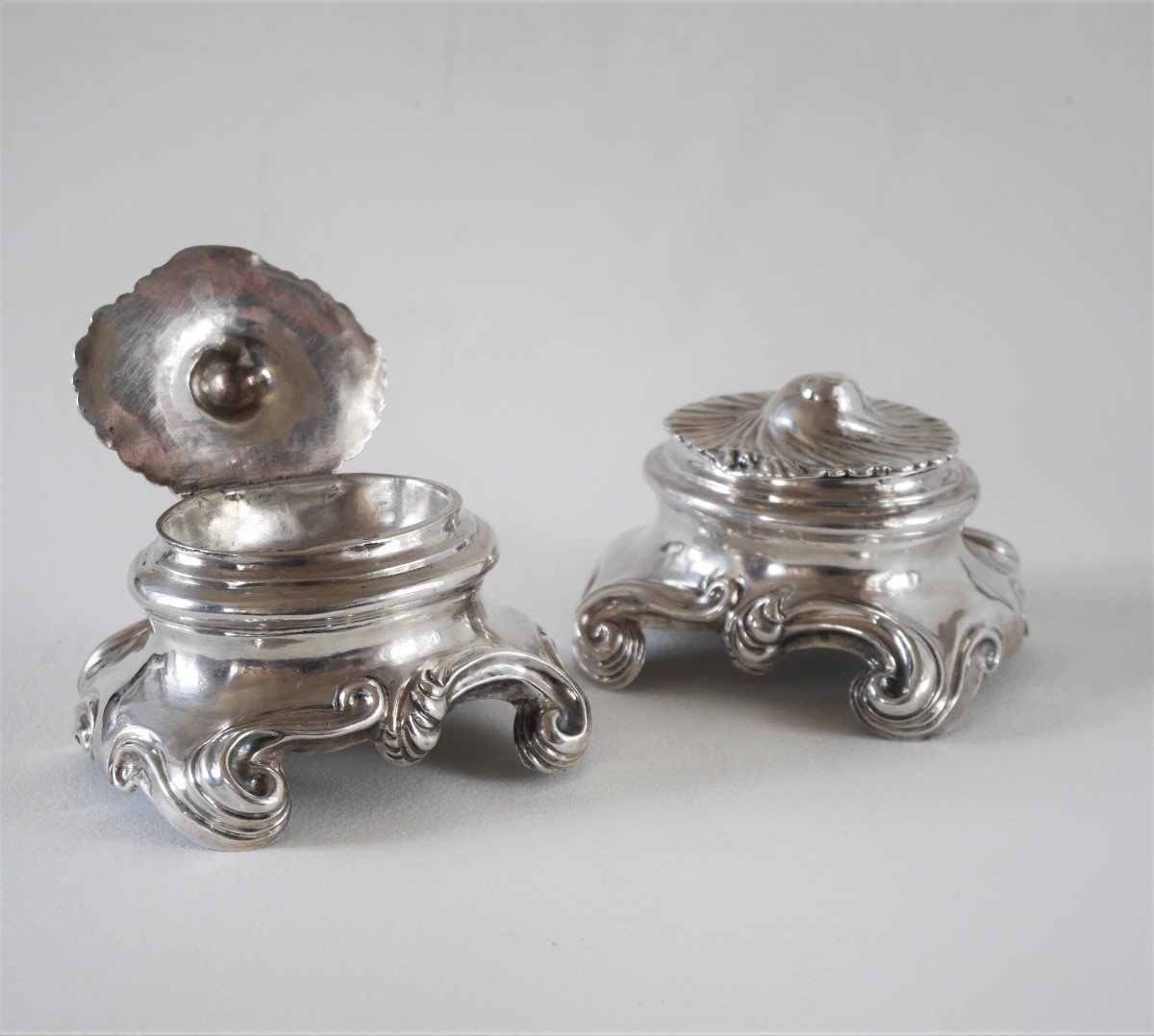 Paire de salières ou poivrières, argent, Guillaume Brunet, Arles, 1774-photo-3