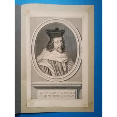 Jacques The Coigneux, Print From Robert Nanteuil, 1654