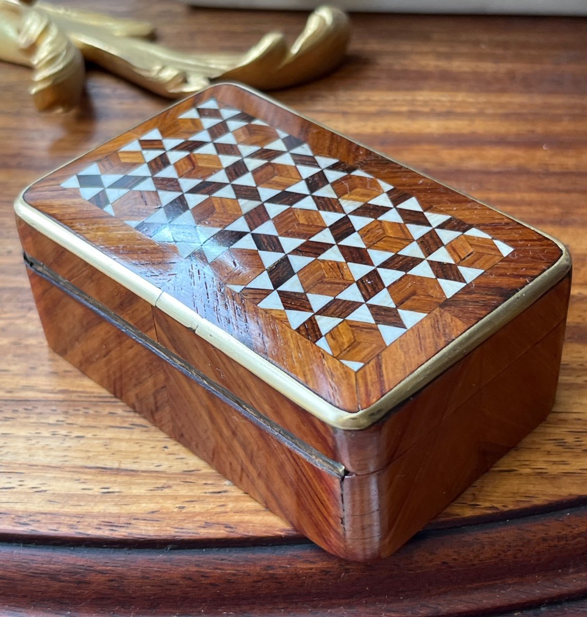 Small Box Napoleon III Marquetry Box-photo-3