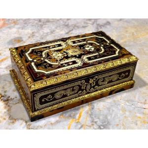 Box Jewelry Box Napoleon III Marquetry Boulle Bronze Nineteenth