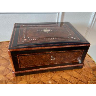 Grand Coffret Boite En Marqueterie époque Napoleon III