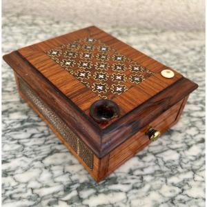 Napoleon III Marquetry Table Pyrogen Box / Box