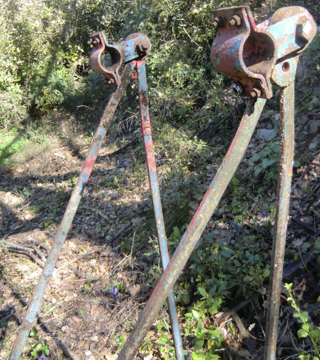 Double Swing For Children In Metal And Wood 1950s Period In Its Original Condition Height: 1.75 Cm-photo-5