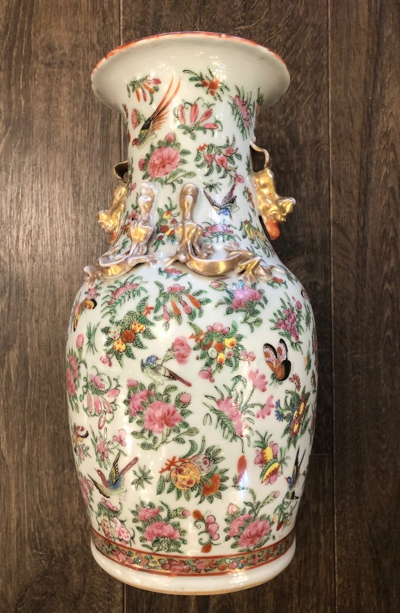 Canton China Porcelain Vase Late 19th