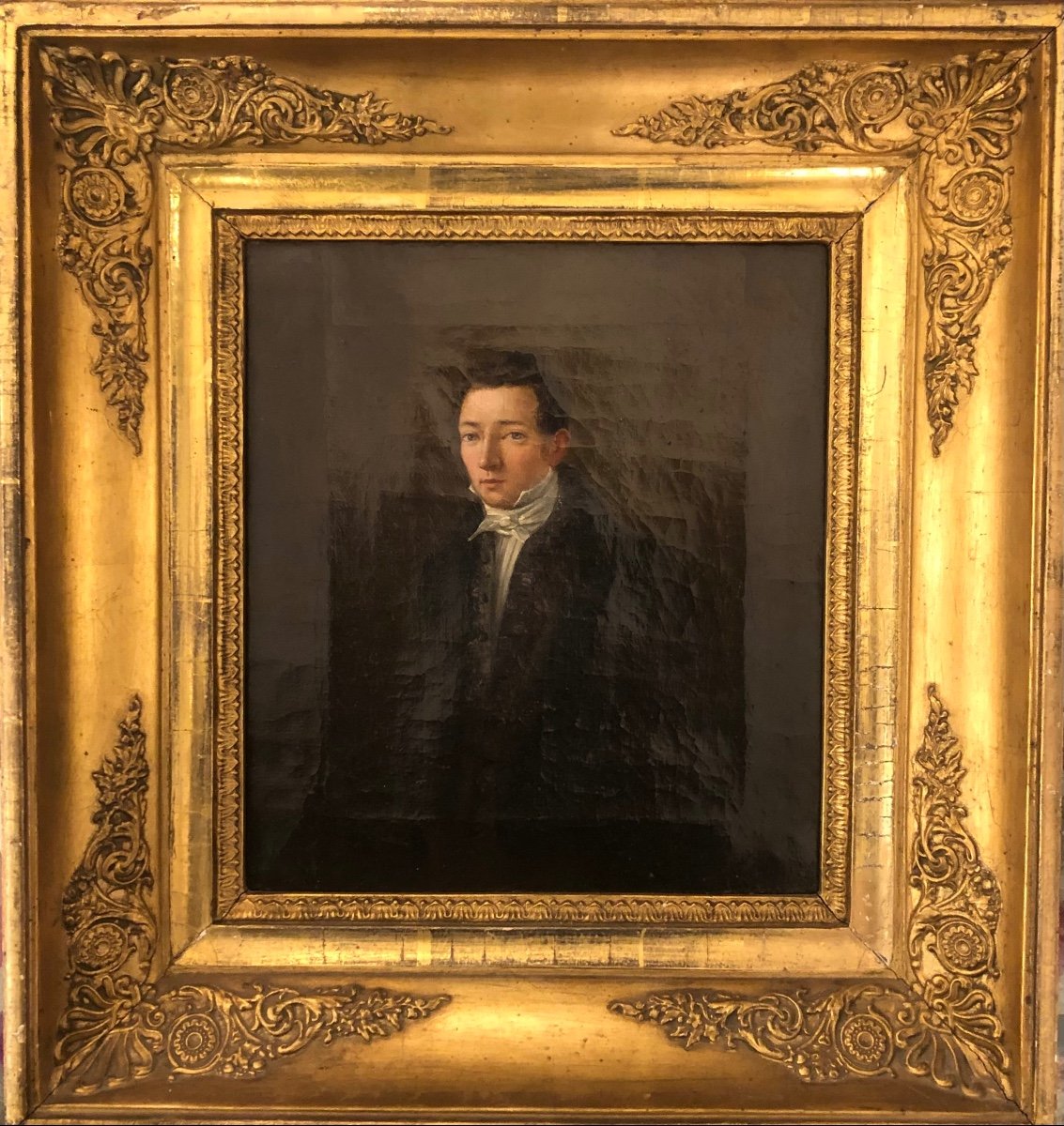 Oil On Canvas "portrait Of A Man Of Quality" France Early 19th Century