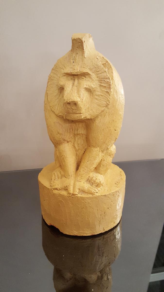 Sculpture By Robert Leroy Wattiaux "macaque Crest"