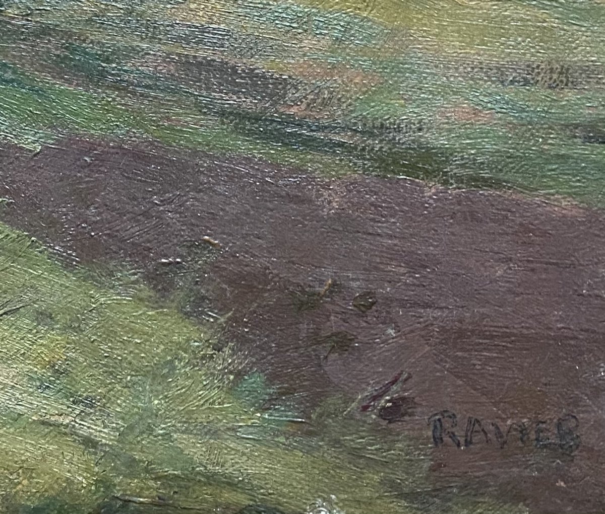 Oil On Canvas "chemin Country" Ravier?-photo-2
