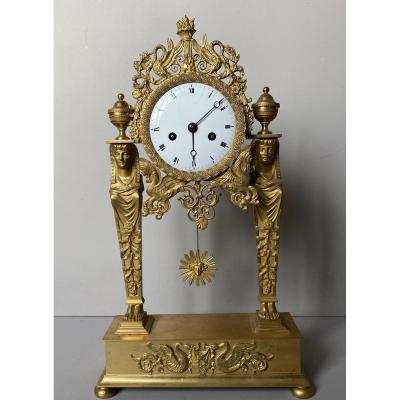 Empire Clock "aux Cariatides"