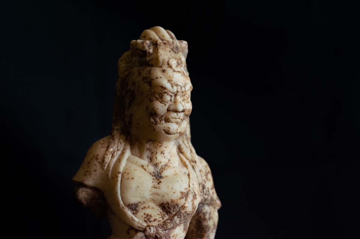 Marble Buddhist Guardian, Tang Dynasty (618 - 907 Ad), China -photo-2