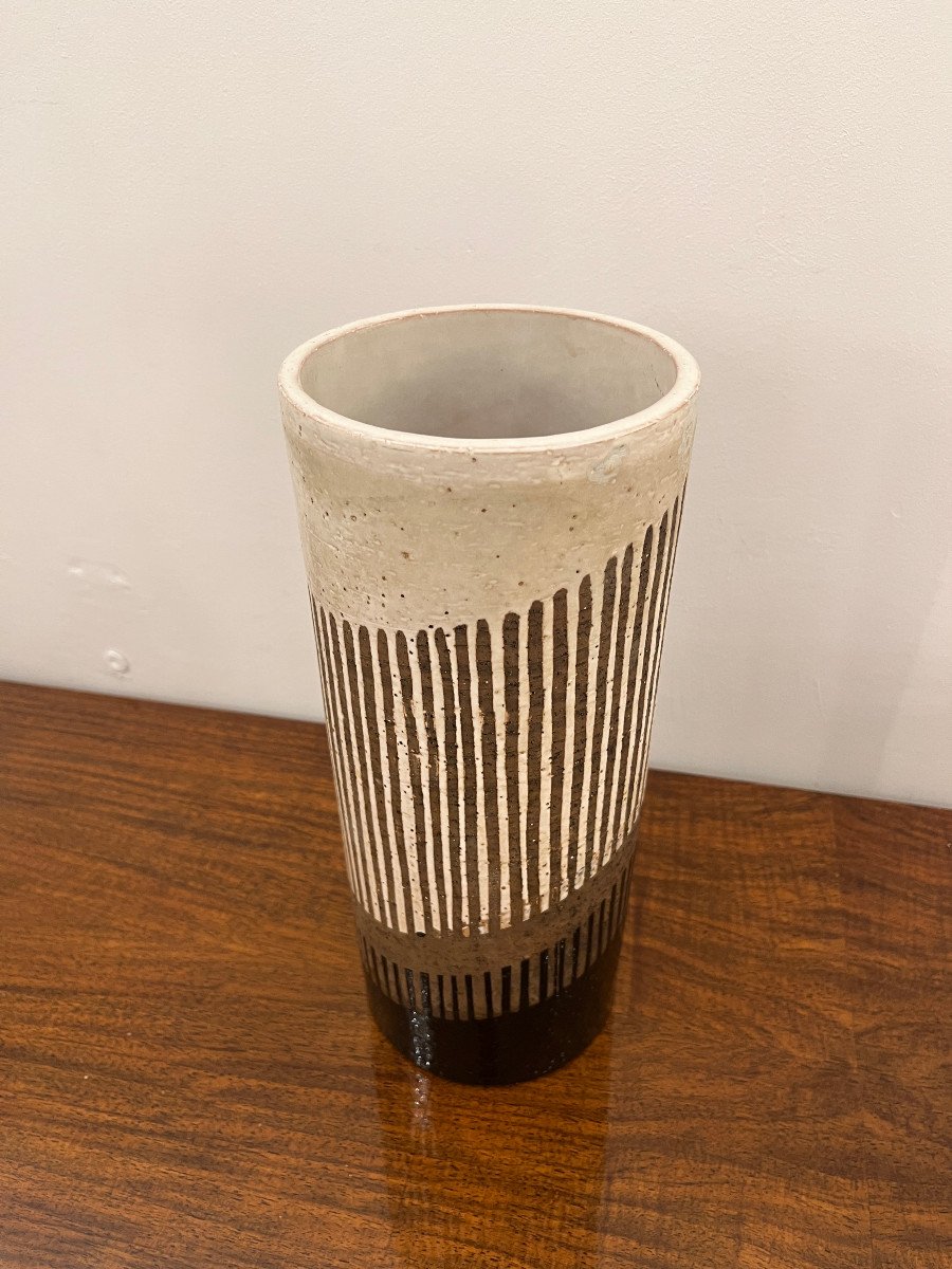 Vase En Céramique émaillée, Aldo Londi, Circa 1950-photo-3