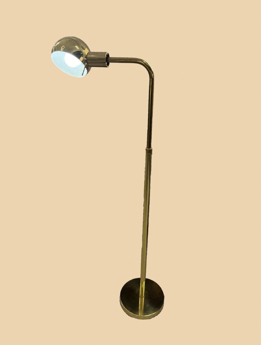 Lampadaire Ajustable En Laiton Metalarte, Circa 1970