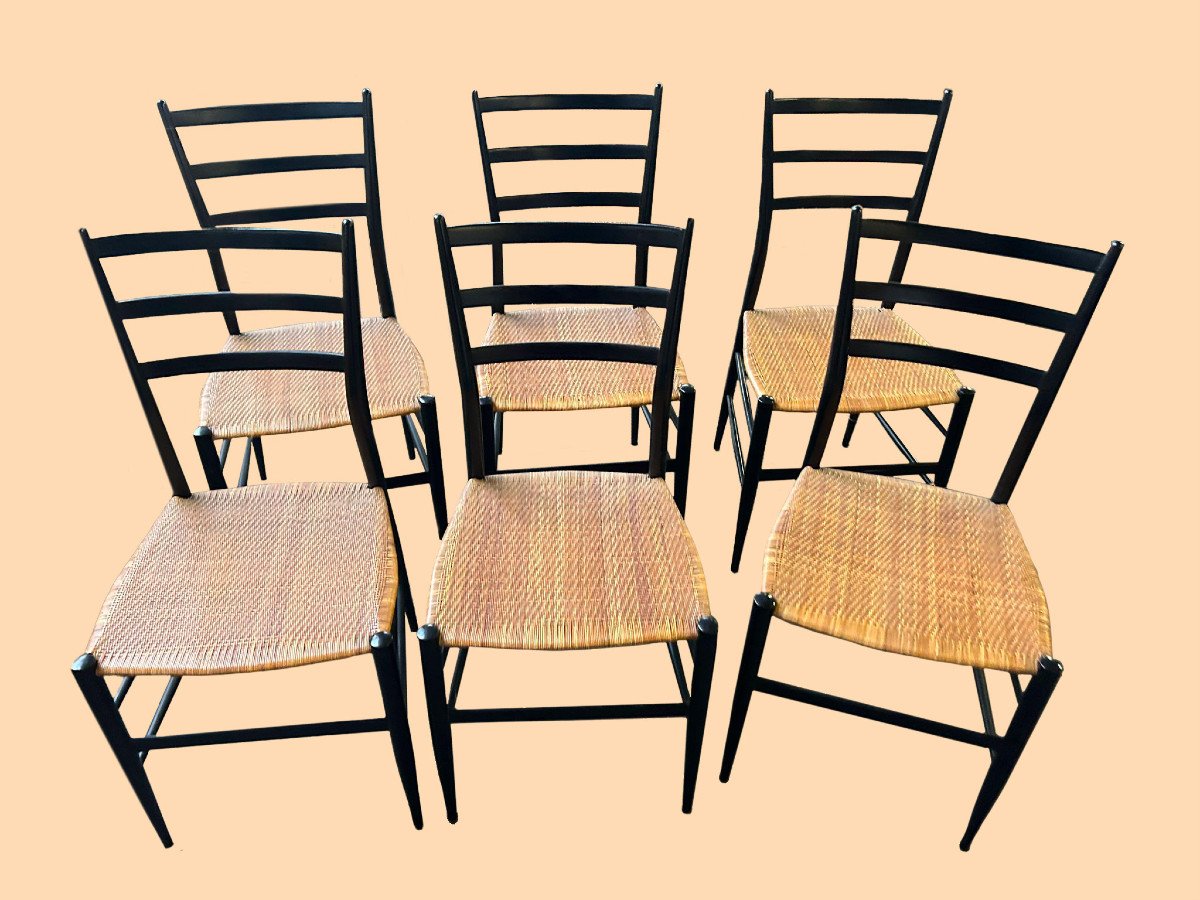 Suite Of 6 Chiavari Chairs Circa 1960