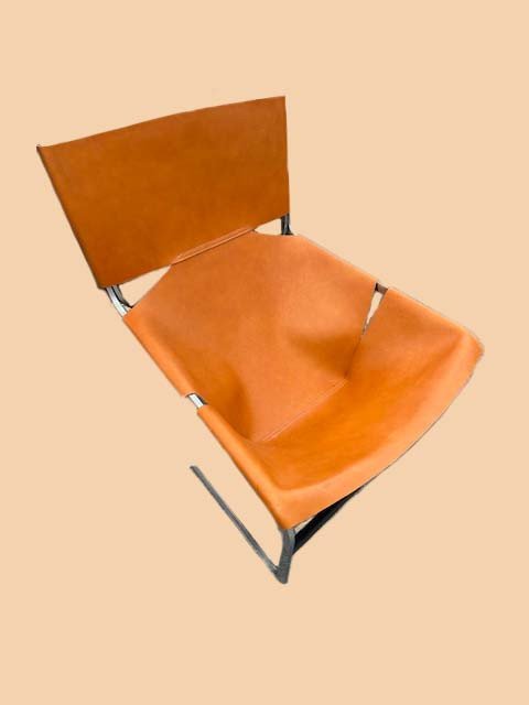 Armchair Model F444, Design Pierre Paulin, In Natural Leather-photo-3