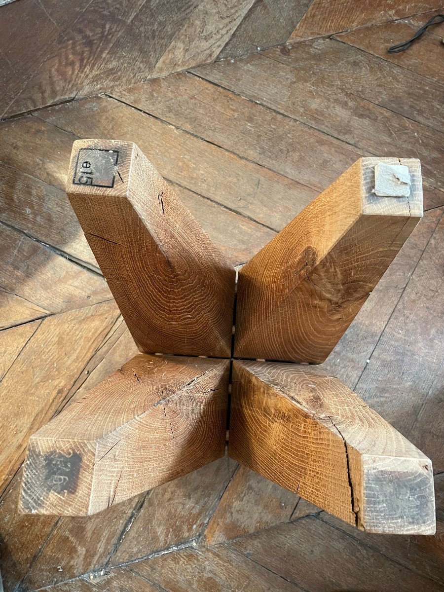 Molar Model Stool In Raw Wood-photo-1