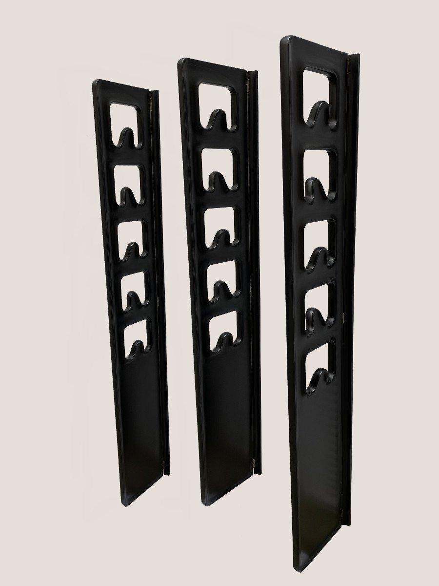 Suite Of 3 Mobile Wall Coat Racks 1970