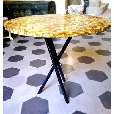 Piero Fornasetti: Tripod Side Table. Circa 1960