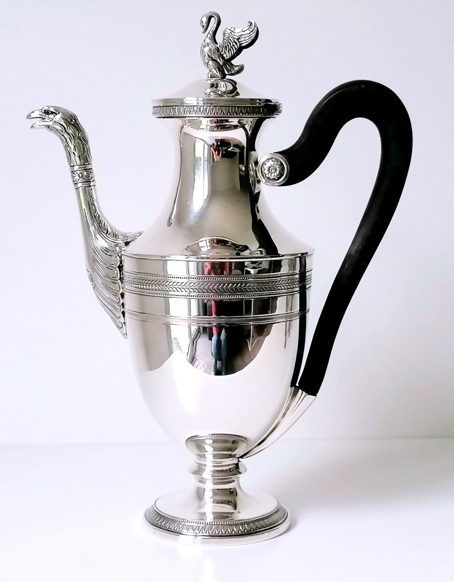 Cafetière en argent massif 