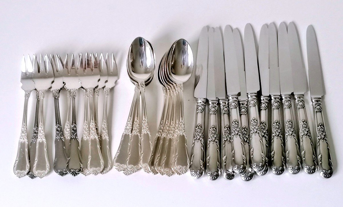Wiskemann Silver Plated Cutlery Set Regence Model 186 Pieces-photo-3