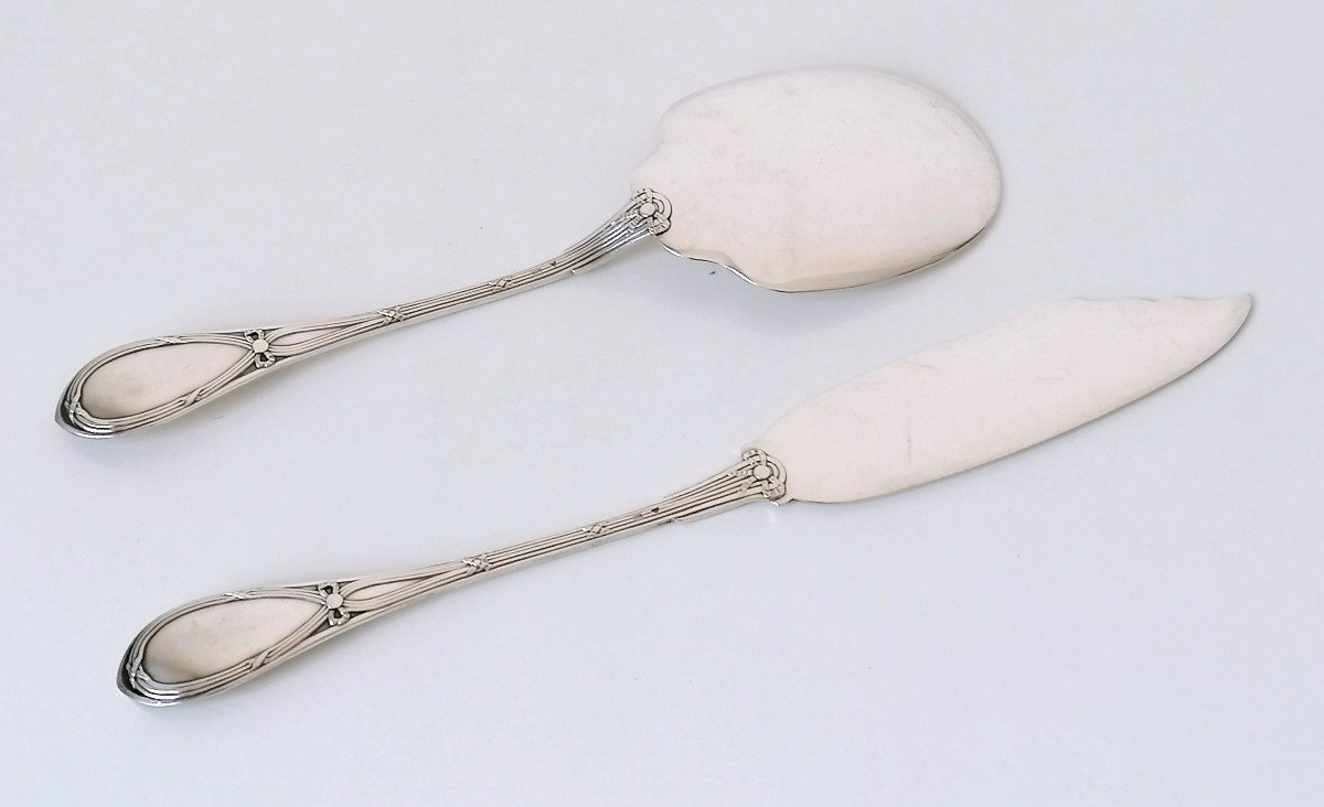 Cutlery For Serving Ice Cream In Solid Silver-photo-2