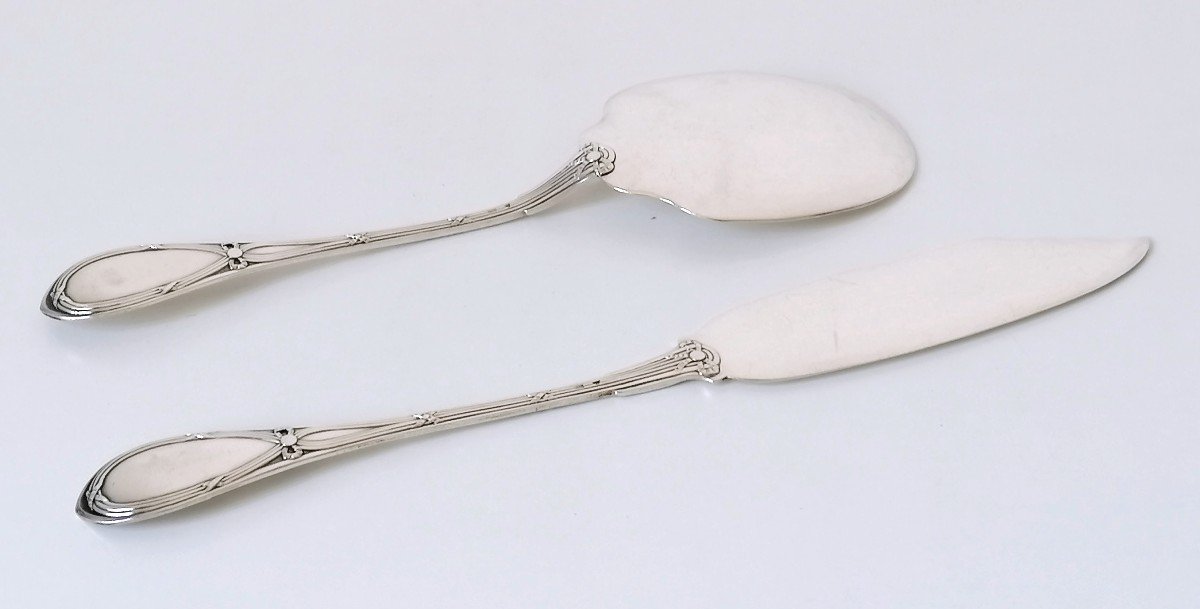 Cutlery For Serving Ice Cream In Solid Silver-photo-3