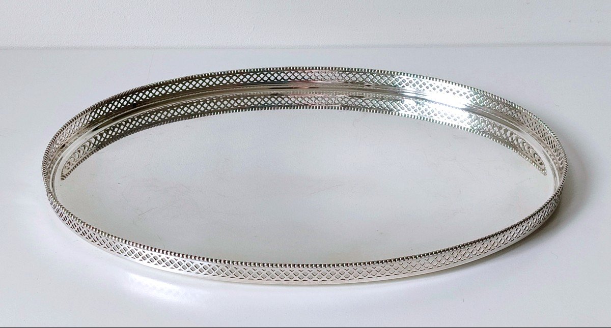 Openwork Gallery Tray In Solid Silver -photo-3