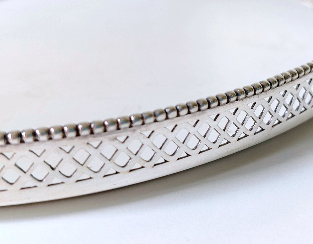 Openwork Gallery Tray In Solid Silver -photo-1