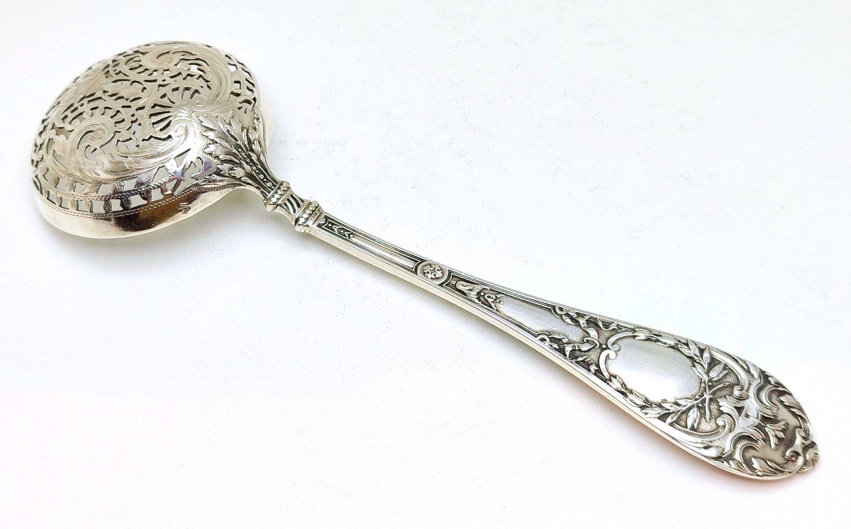 Sprinkling Spoon In Solid Silver -photo-2