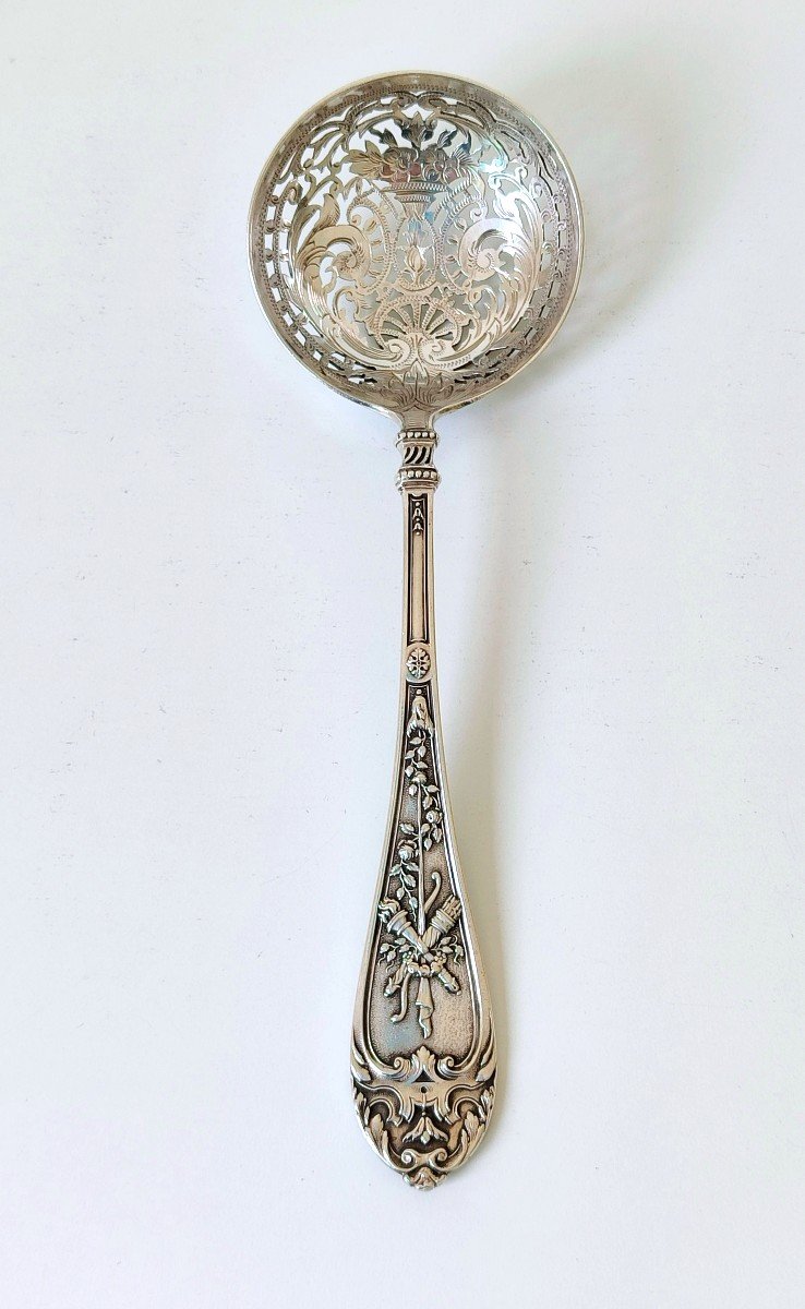 Sprinkling Spoon In Solid Silver -photo-4