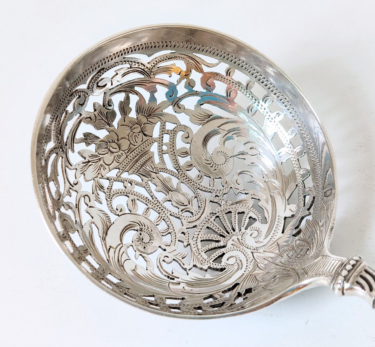 Sprinkling Spoon In Solid Silver -photo-3