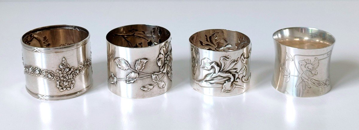 Twelve Napkin Rings In Solid Silver -photo-4